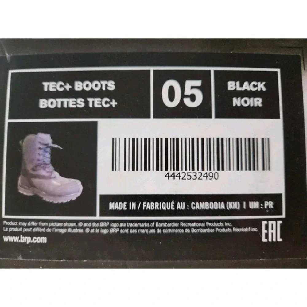 Ski-Doo‎ Tec+ Snowmobile Boots  Black size Mens 5 6.5 Womans 4442533190